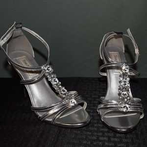 elegant silver heels